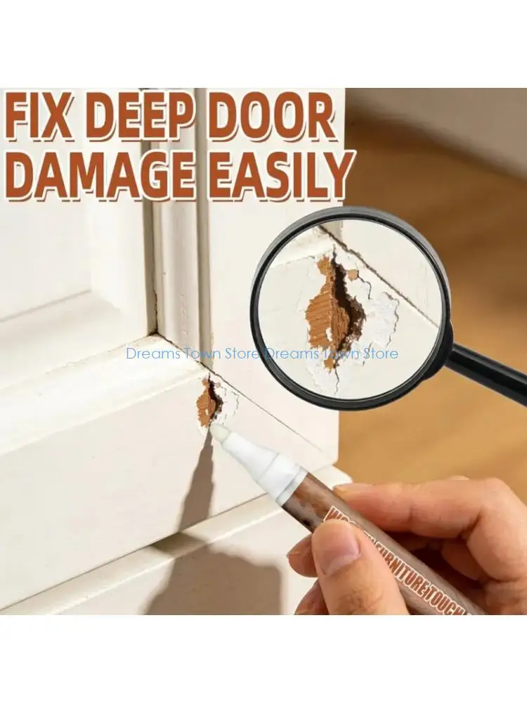  Furniture Touch Up Marker Paint Pen for White Cabinets, Doors and Desk Repair