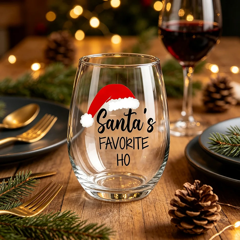 Santa's Favorite Ho Wine Glass - Home Decor Exchange review and price