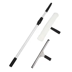 Window Cleaner Squeegee 120cm Extension Poles Glass Wiper Windshield Cleaning Tool for Mirrors Indoor Glass High Windows Tile