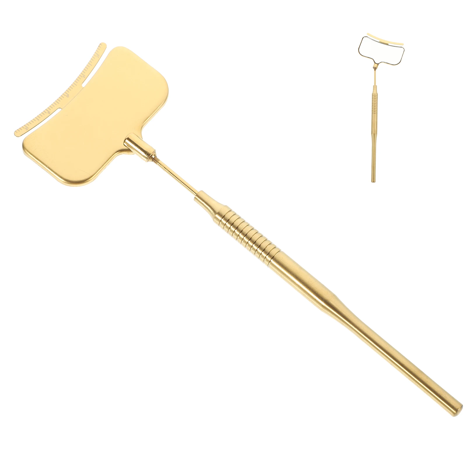 

Lash Extension Handheld Mirror Metal Eyelash Mirror Makeup Aid Ruler 360 Degrees Adjustable Portable Lash Accessories