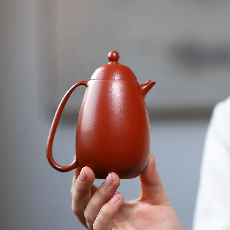 

Yixing Purple Sand Pot Original Mine Dahongpao Vermilion Clay Kung Fu Tea Set Tea Pot with Eggshell Tea Infuser