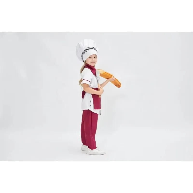 New Children's Cosplay Dessert Baker Sets Men's And Women's Western Food Chef's Working Clothes view 4