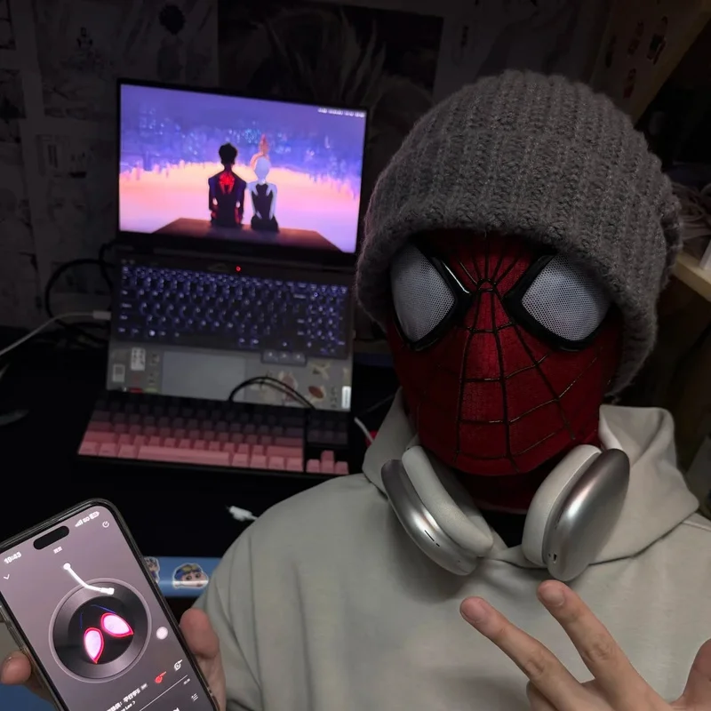 

【IN STOCK】Handmade Spider-Man 2 Movie Accuracy Garfield Version Peter Parker Cosplay Mask Handicrafts Collectible Item for Gift