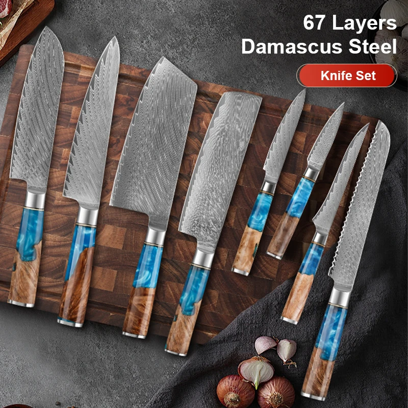 1-8 Pcs Kitchen Kni…