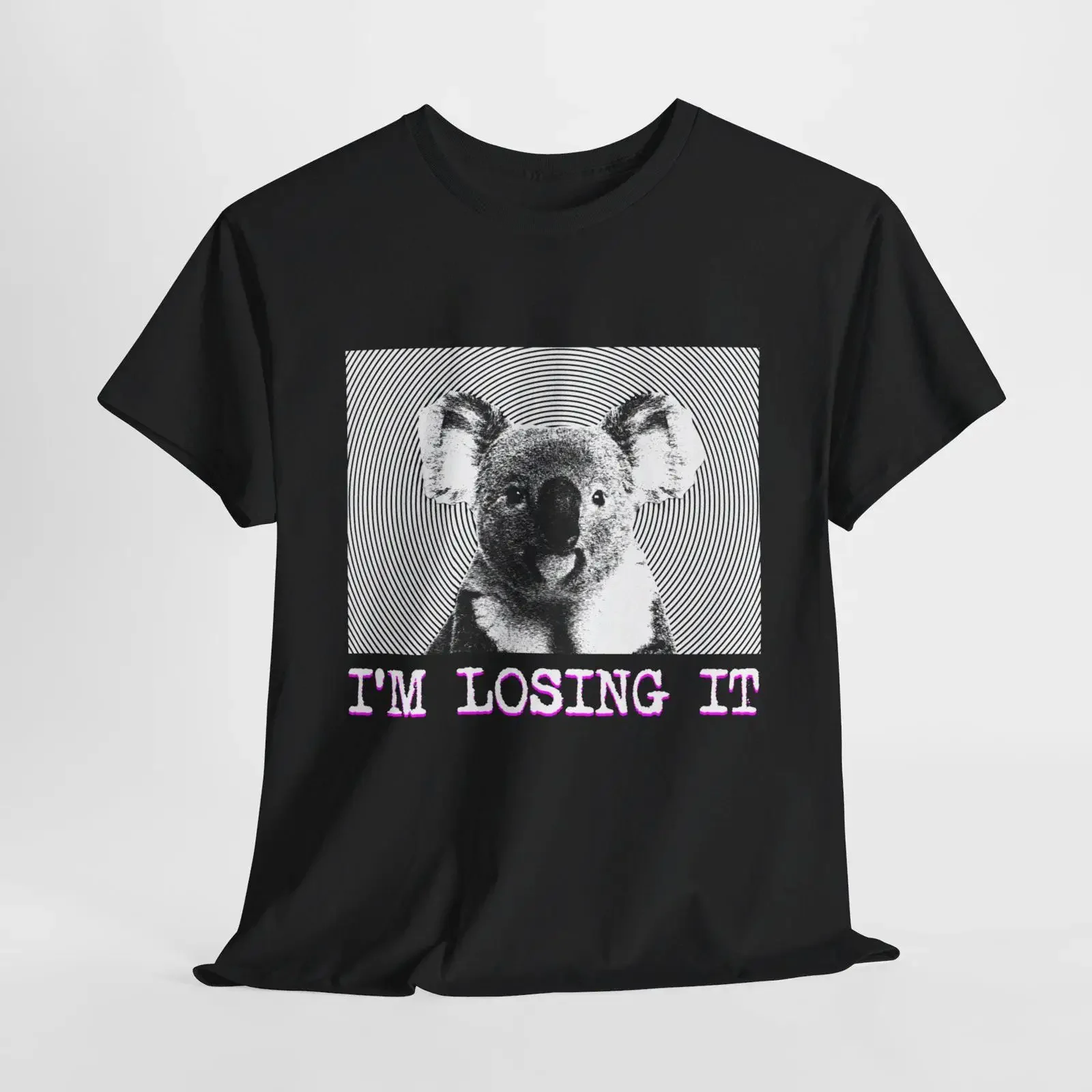 I'm Losing It Koala T Shirt vintage Washed Versatile designer clothes Casual Top For Everyday Wear Unisex Stretched Soft