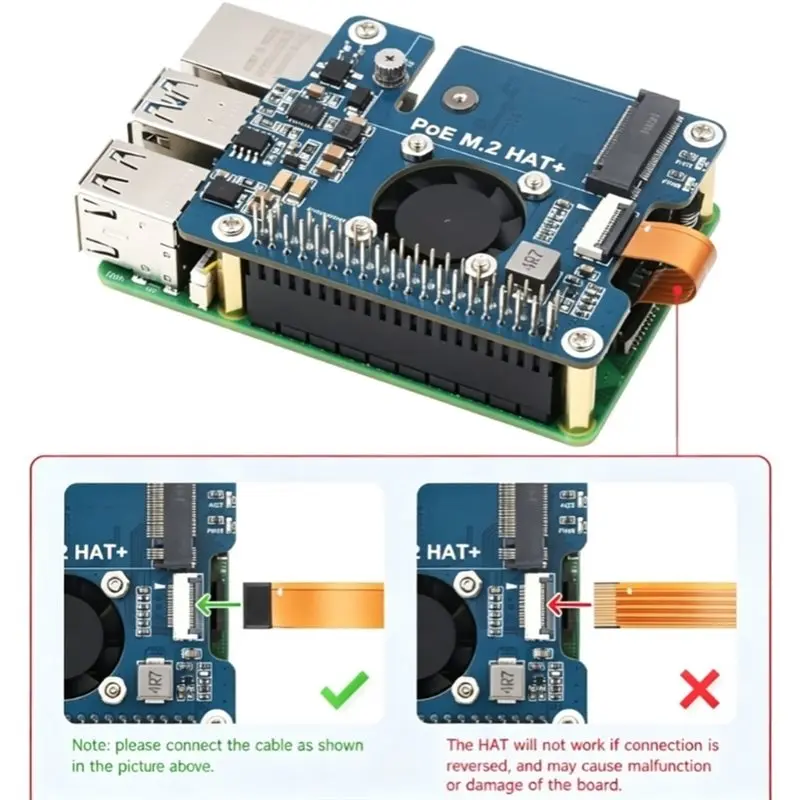 M. 2 Solid State Drive Compatible Pcie To M. 2 Adapter With Poe Function For Raspberry Pi 5, Supports Nvme Protocol