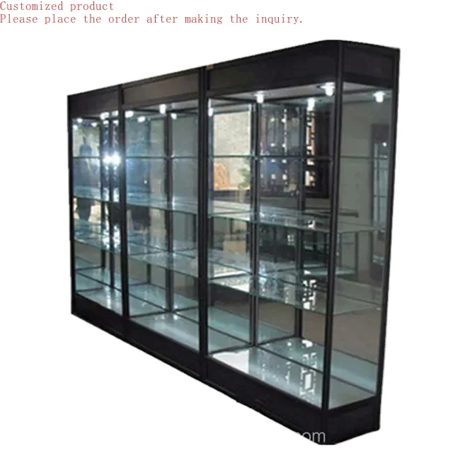 

Custom.Mirror Backing Glass Display/standing Glasses Display/glass showcase Rectangular Jewelry Cabinet