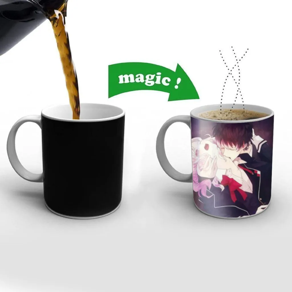 Anime D-Diabolik Lovers Movie Free shipping Mug Changing Color Ceramic Coffee Mugs Magic Tea Cup Best Gift