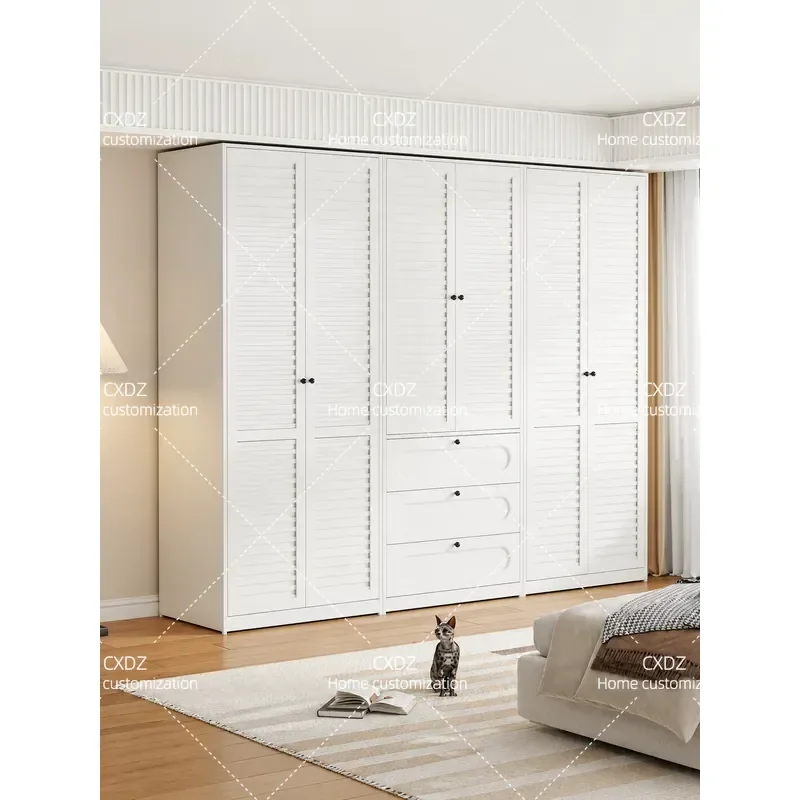 2026 New Dust-proof Wardrobe for Bedroom Simple Assembly Large Capacity Metal Hanging Clothes Storage Cabinet Household