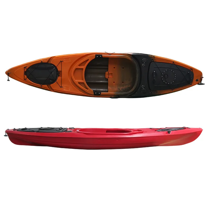 Single-Person Hard Inflatable Kayak Raft LLDPE Material Fishing Boat for Lakes Rivers Use 1 Person Capacity 1 Year Warranty Size