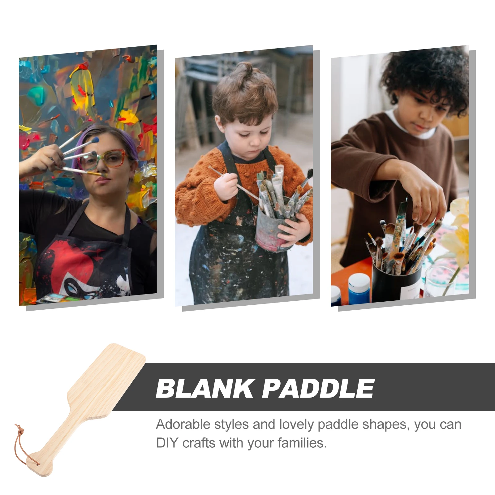 

Wooden Paddle Craft Unfinished Diy Wood Pendant Family Activity Wood Shape For Crafts Natural Material Handmade Decoration