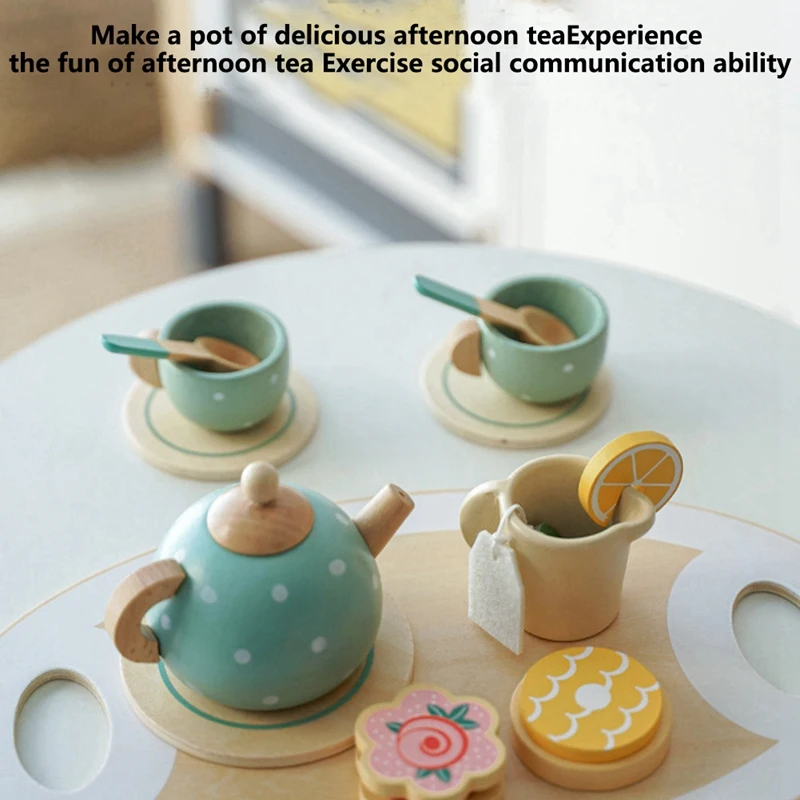 15 Pieces Dessert Shop Ice Cream Ice Cream Tea Set White Peach Cheese Afternoon Tea Toys Suitable For Children's Tea Party,