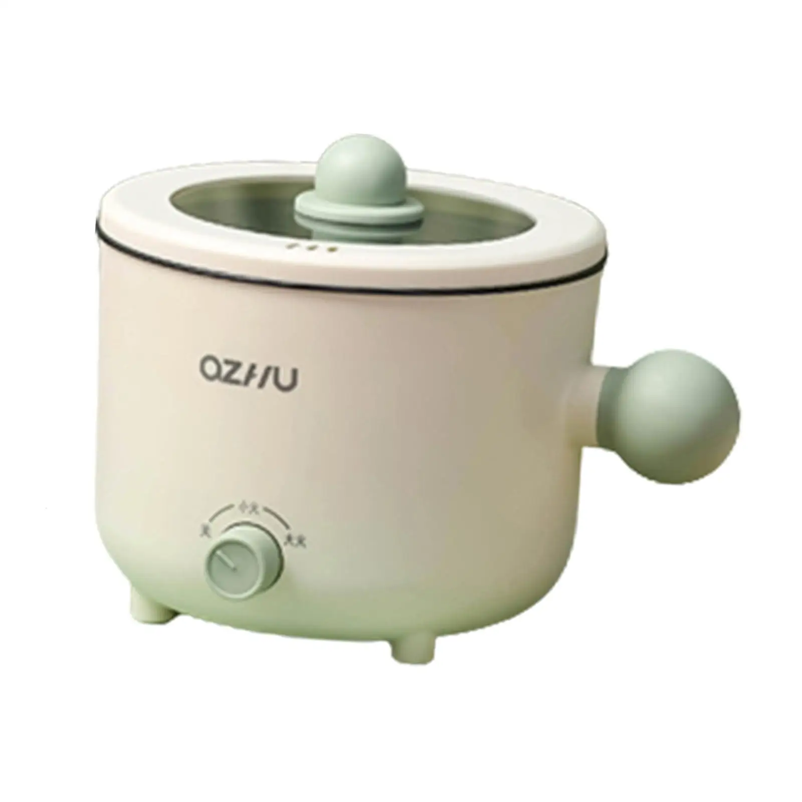 Electric Cooking Pot Nonstick Dry Protection Household Portable 1.8L Electric Rice Cooker for Pasta Eggs Oatmeal Cooking