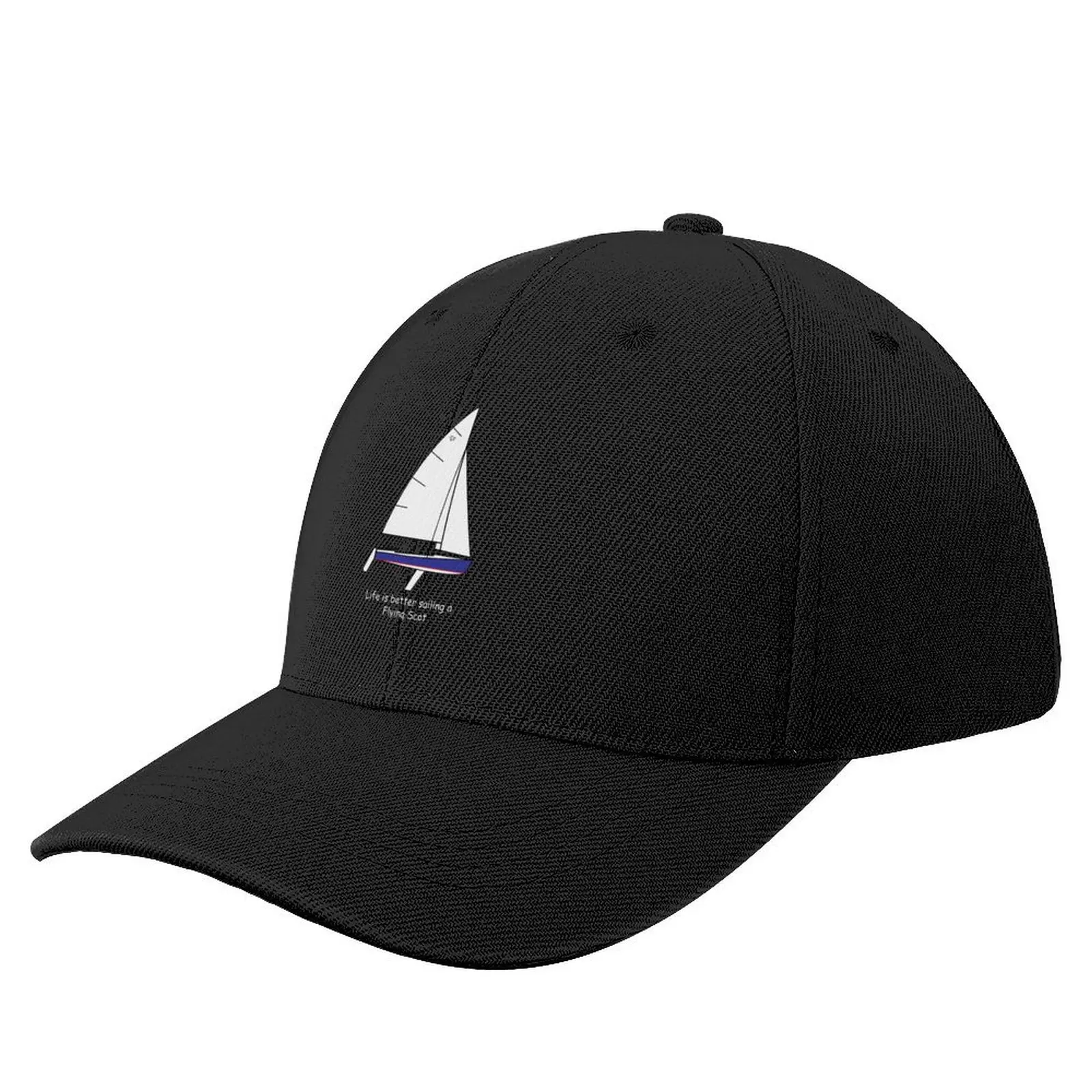 Flying Scot sailboat - Life is better sailing a Flying Scot Baseball Cap Golf Hat hiking hat tea Hat Mens Women's