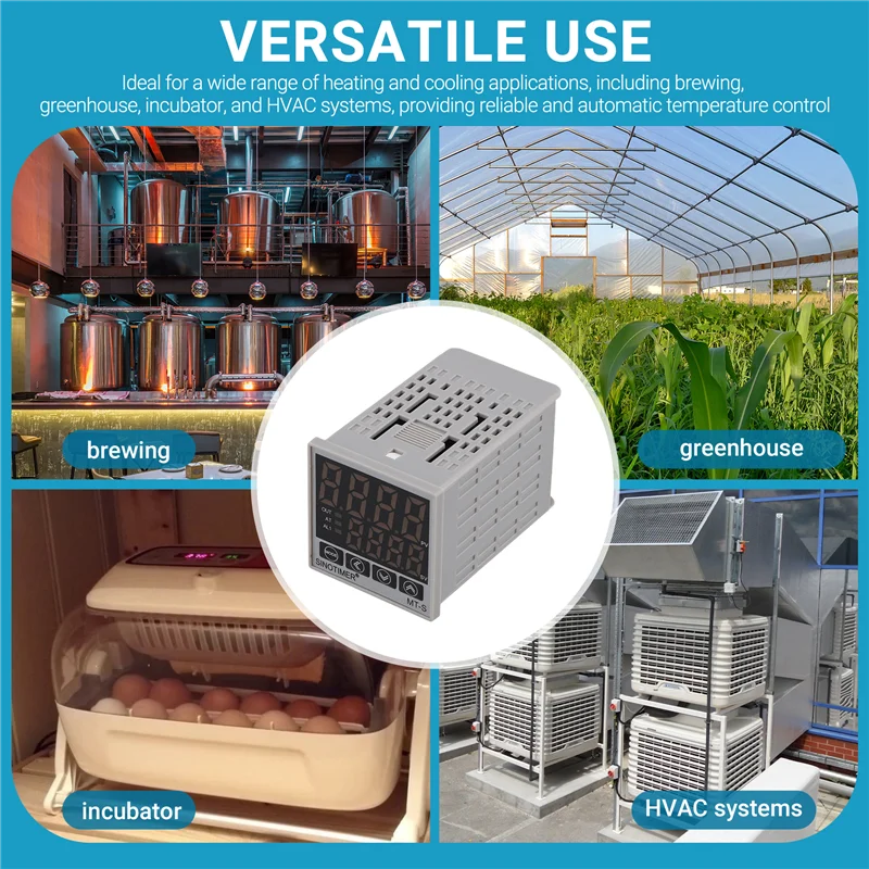 Kit controlador de temperatura SINOTIMER PID termostato controlador de temperatura com display digital inteligente