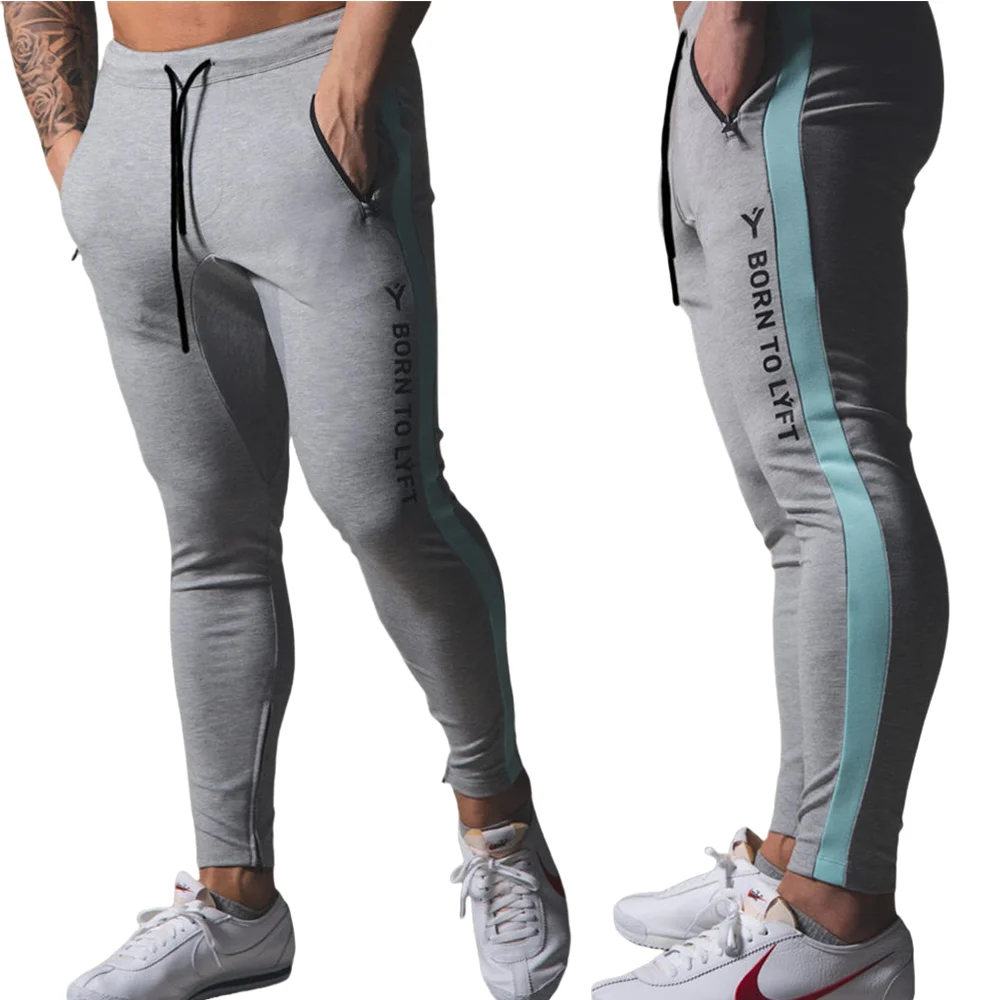 

Cotton Joggers Pants Men Gym Workout Sportswear Skinny Sweatpants Male Autumn Fitness Crossfit Trackpants Running Sport Bottoms