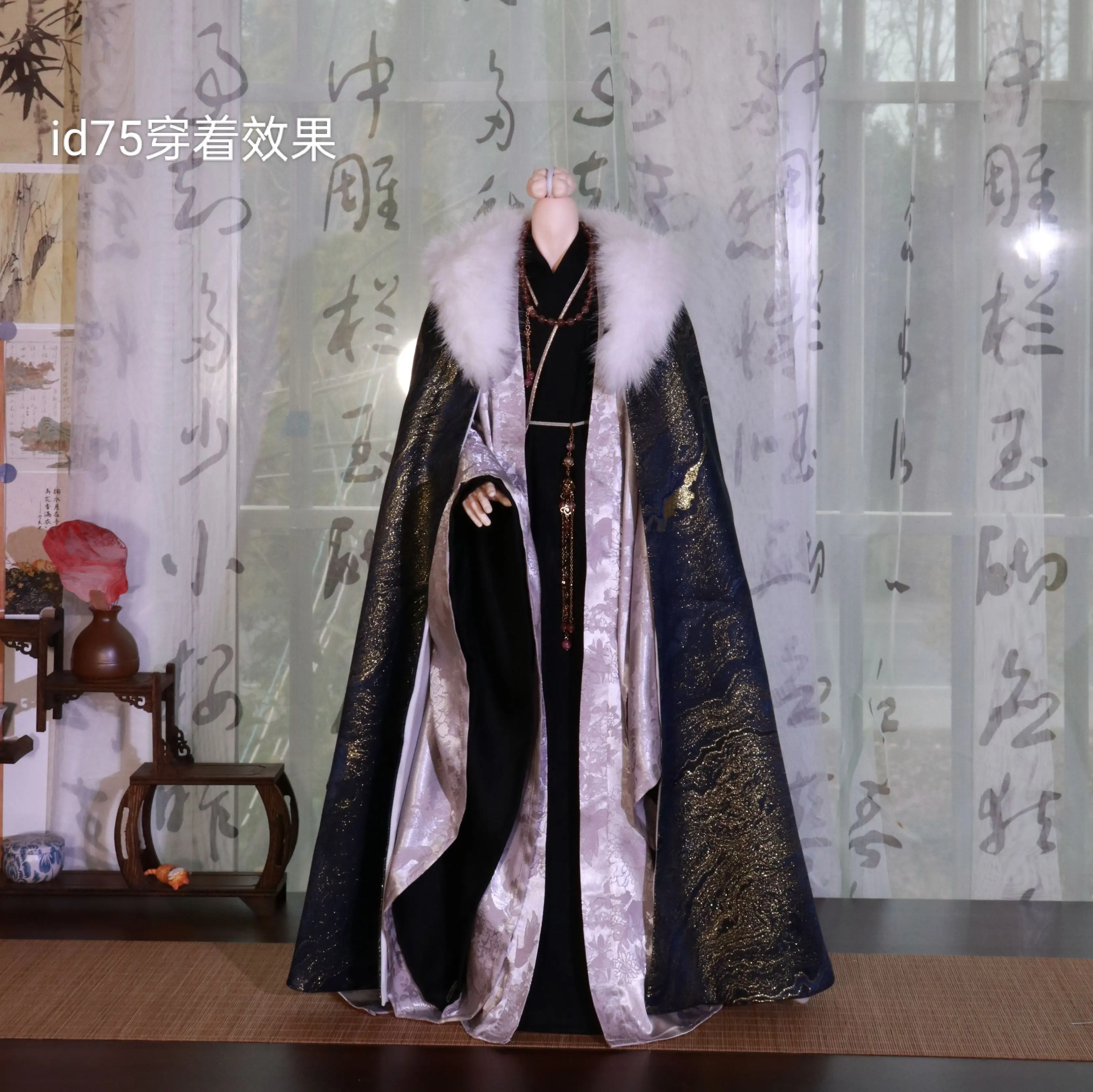 

1/3 BJD Clothes Ancient Costume Dress Hanfu Robe Samurai Outfit For SD13 ID75 Strong Body Uncle Doll Accessories A2165