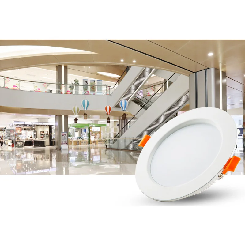 Gömme Ultra-ince LED Downlight 110V-240V Kısılabilir Tavan Lambası Sıcak Nötr Beyaz Süpermarket 5W7W9W12W15W18W 24W30W Aydınlatma