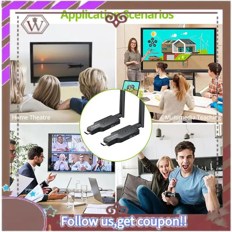 ABBG-Wireless -Compatível Transmissor Andreceptor Adaptador Compatível Sem Fio