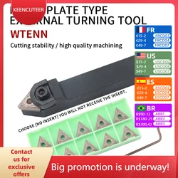 External Turning Tools WTENN WTENN1616/2020/2525/3232 CNC Holder Lathe Cutting Tool holder for TNMG16 Carbide Insert