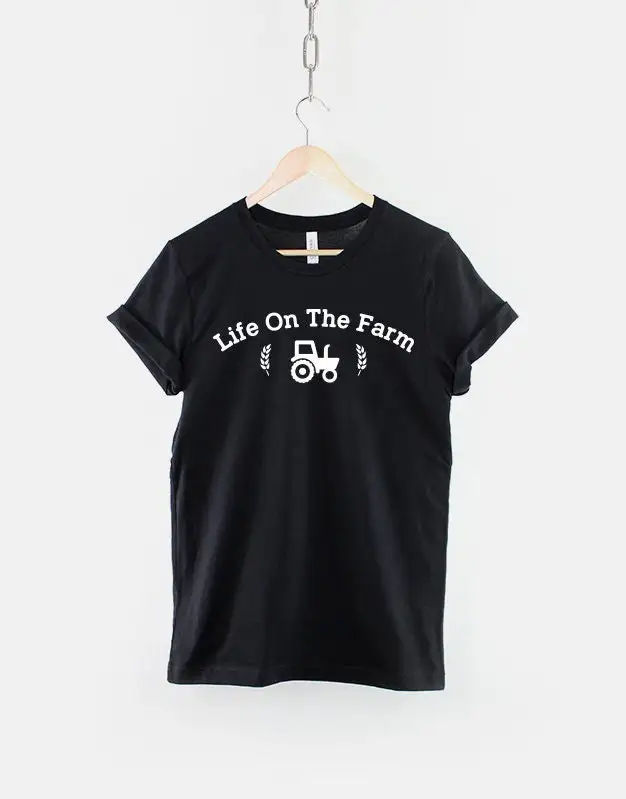 Life On The Farm T Shirt Autumn Harvest Tractor Farmer