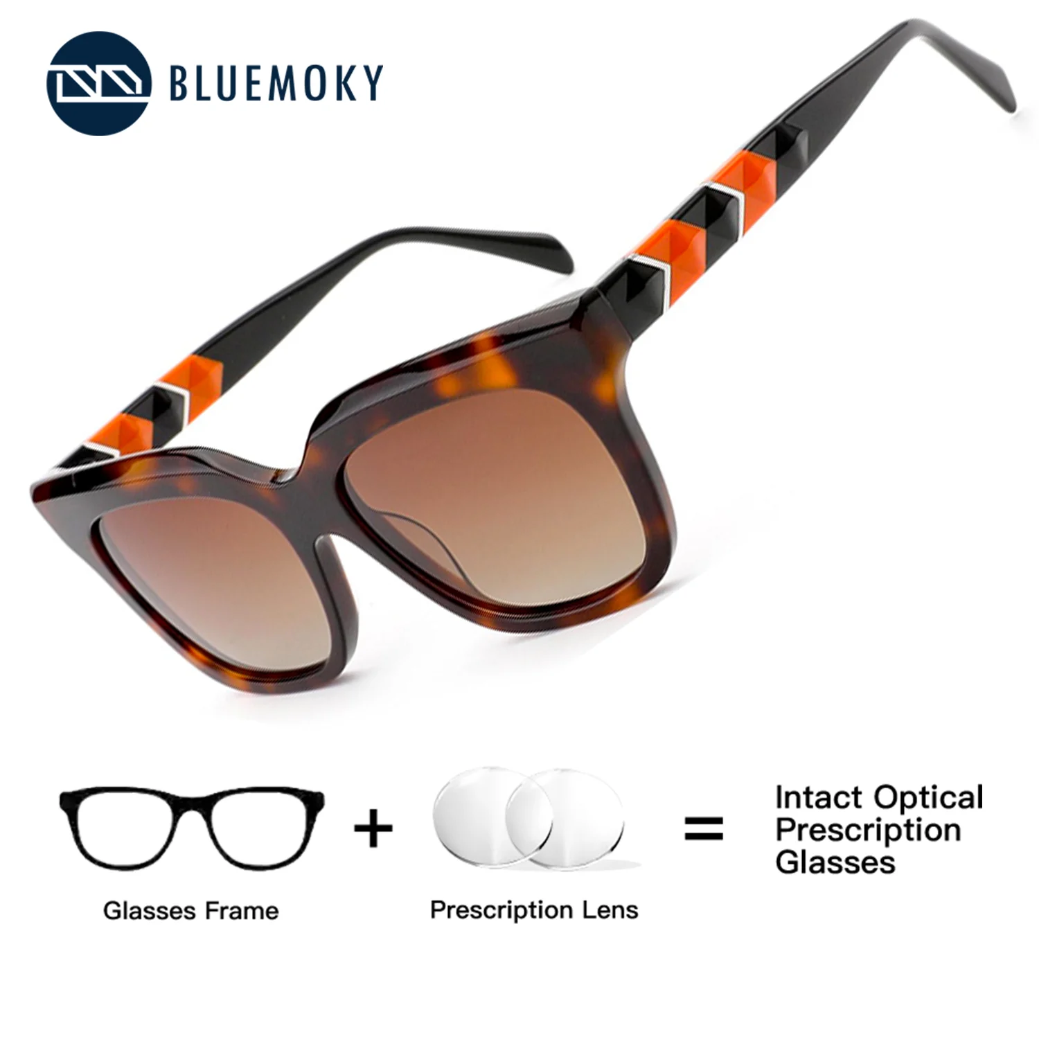 

BLUEMOKY Butterfly Polarized Prescription Sunglasses For Women UV400 Protection Minus Diopter Glasses for Myopia