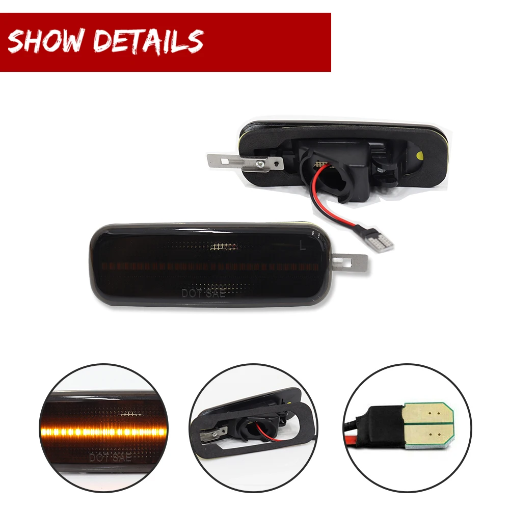 White / Amber LED Car Front Side Marker Parking Lights For Nissan 240SX S13 1989-1994 & For Nissan Altima 1993-1997