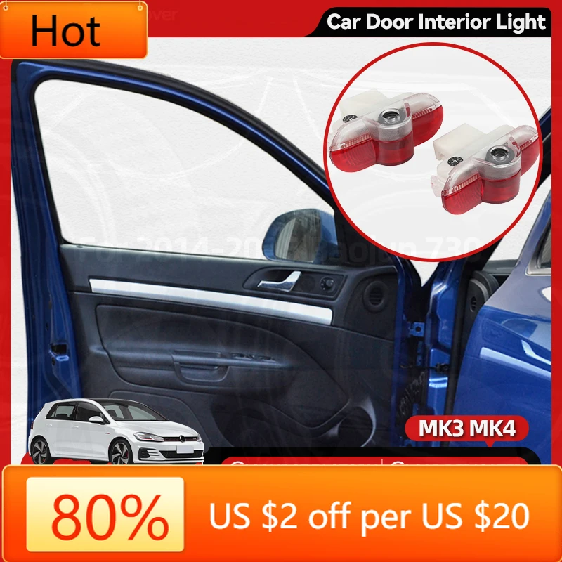 

GOLF 4 5 6 7 для VW VOLKSWAGEN 2026 Новые светодиодные лампы для внутренних дверей автомобиля, декоративные лампы, аксессуары для VW Caddy MK3 Beetle Bo