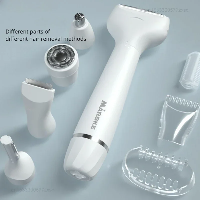 

New Household Women's Painless Hair Shaver 5 in 1 Electric Hair Shaving Multifunctional Electric Waterproof Hair Dry and Wet Use