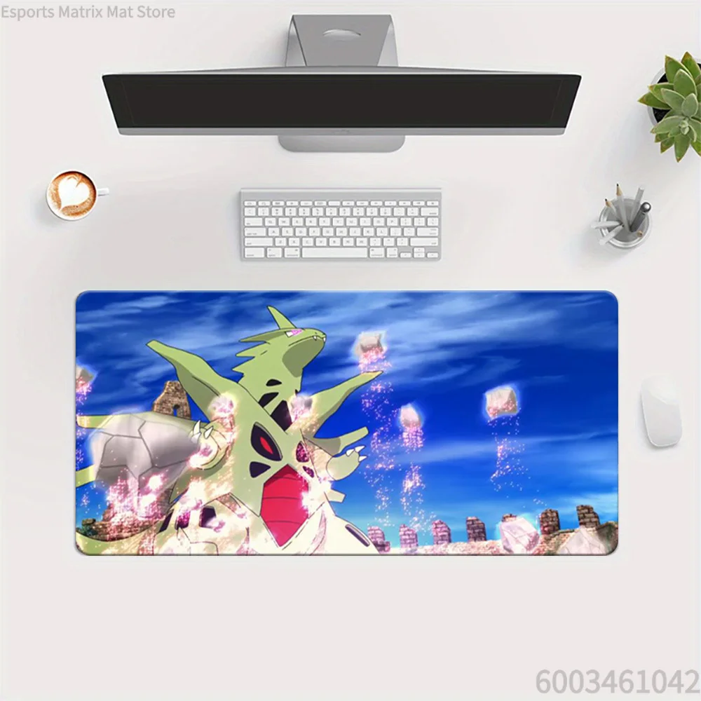 

Игровой коврик для мыши Pokemon Mega Tyranitar Crystal Power Scene, большой настольный коврик