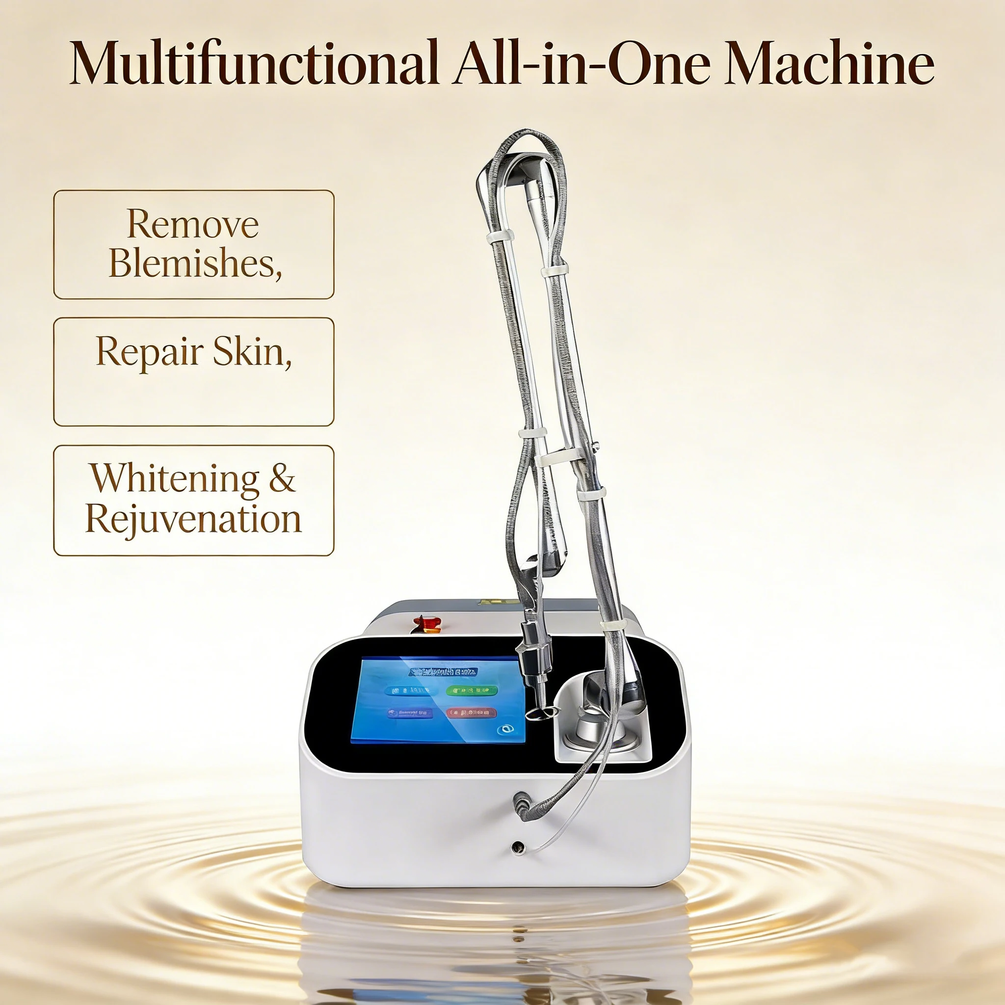 

Portable Multi-Function Machine for Skin Rejuvenation, Pigment Removal and Skin Repair