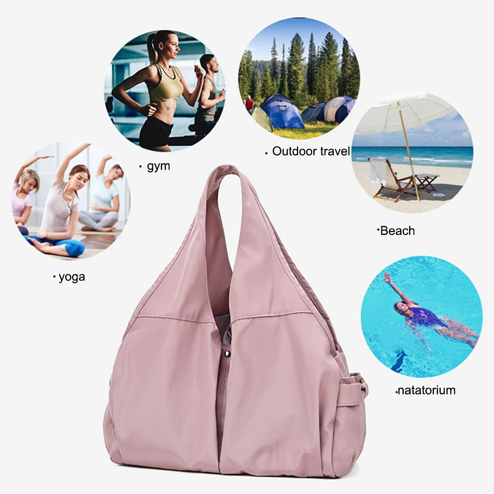 Fitness Bag Women Dry Wet Yoga Gym Bag Large Capacity Sports Handbags Travel Fitness Tote Bag Yoga Hiking Swimming Shoulder Bag