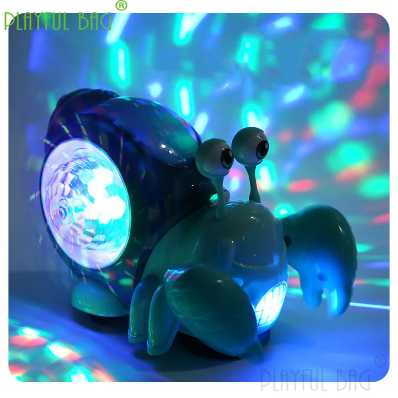 Borsa giocosa LOL Ocean Early Education LED Light giocattolo elettrico musica Light Crab Boy Pet Toy figura regalo per bambini VD110