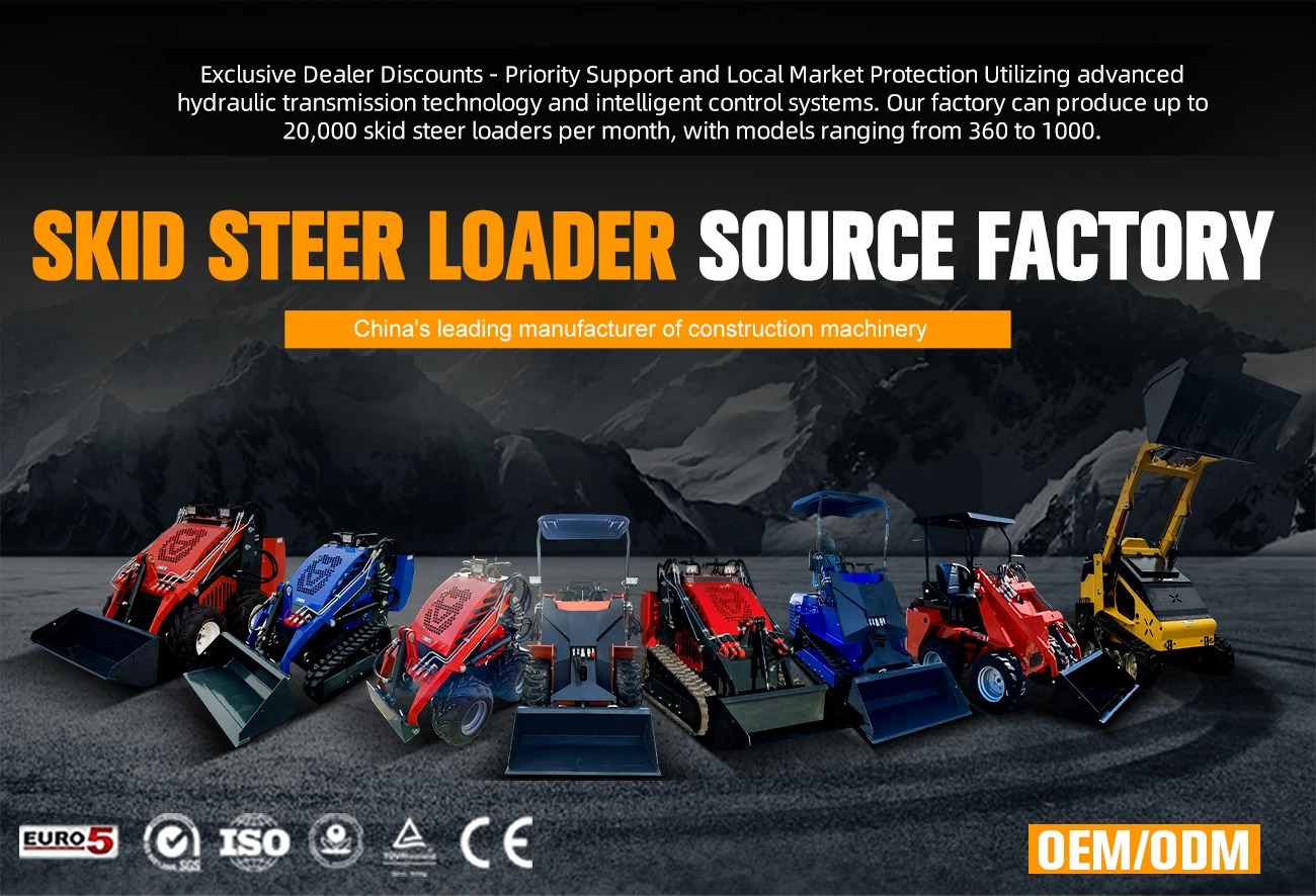 Maßgeschneiderter Mini-Skidsteer-Ständer aus China mit Anbaugeräten, Mini-Raupen-Kompaktlader mit Schiene – Detail 3