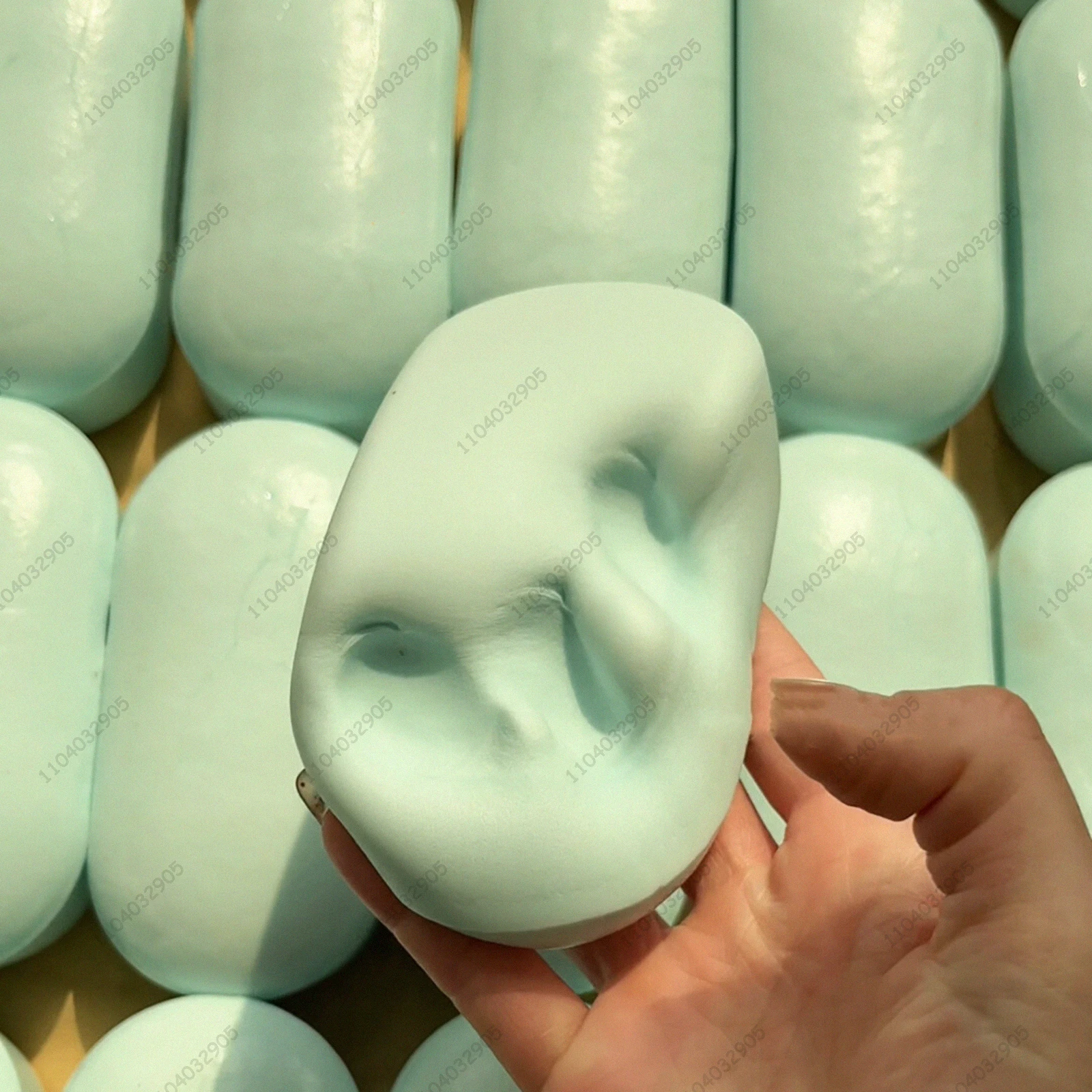 Mint Green Mochi Cake Slow Rising Squishy Rice Cake Anti Stress Fidget Toy Simulation Food Squeeze for Kids and Adults Fun Gift