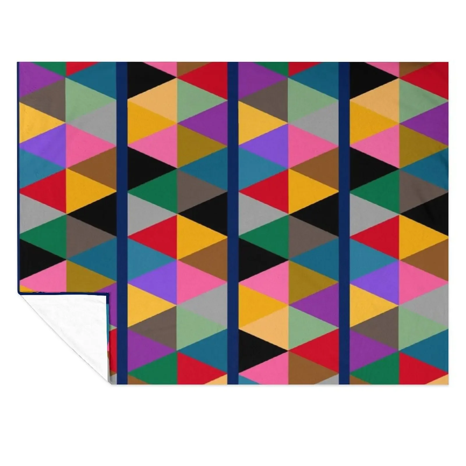 

Geometric Bright Multi Colour Pattern Throw Blanket Bed Plush Soft Beds Decorative Sofa Blankets