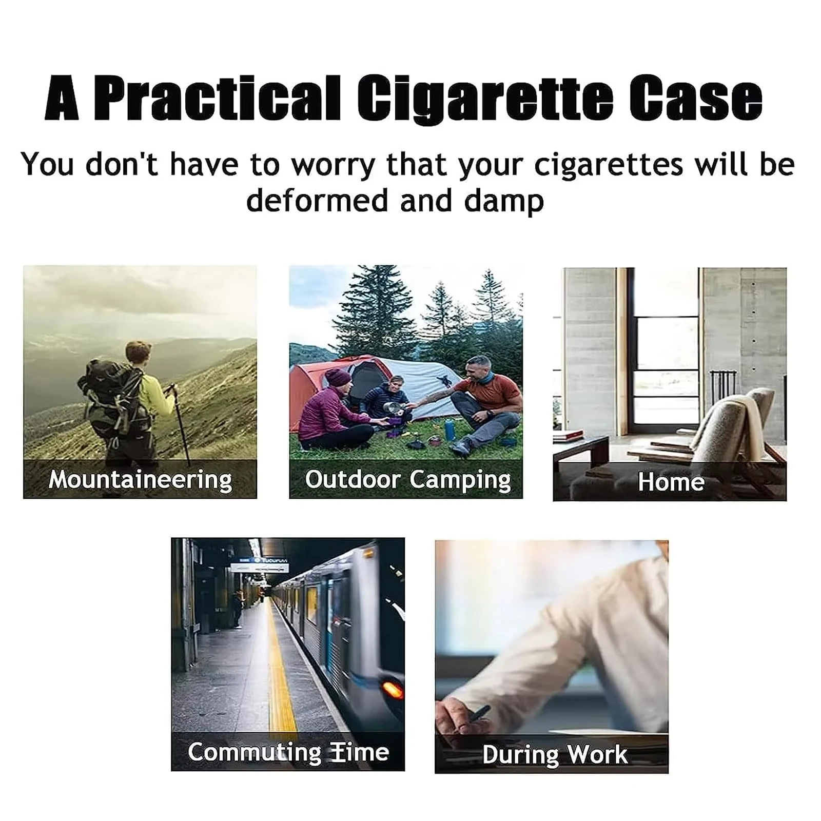 Portable Stainless Steel Metal Cigarette Case Patterned Decorative Cigarette Case Stylish Cigarette Storage Box 20 Cigarettes image 3