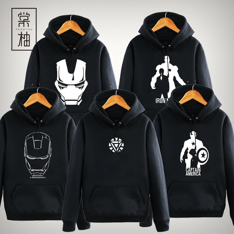 

Толстовка с капюшоном Iron Man Fce Lined, светящаяся в темноте, повседневная одежда, свободная верхняя одежда для подростков и студентов, толстовка с принтом