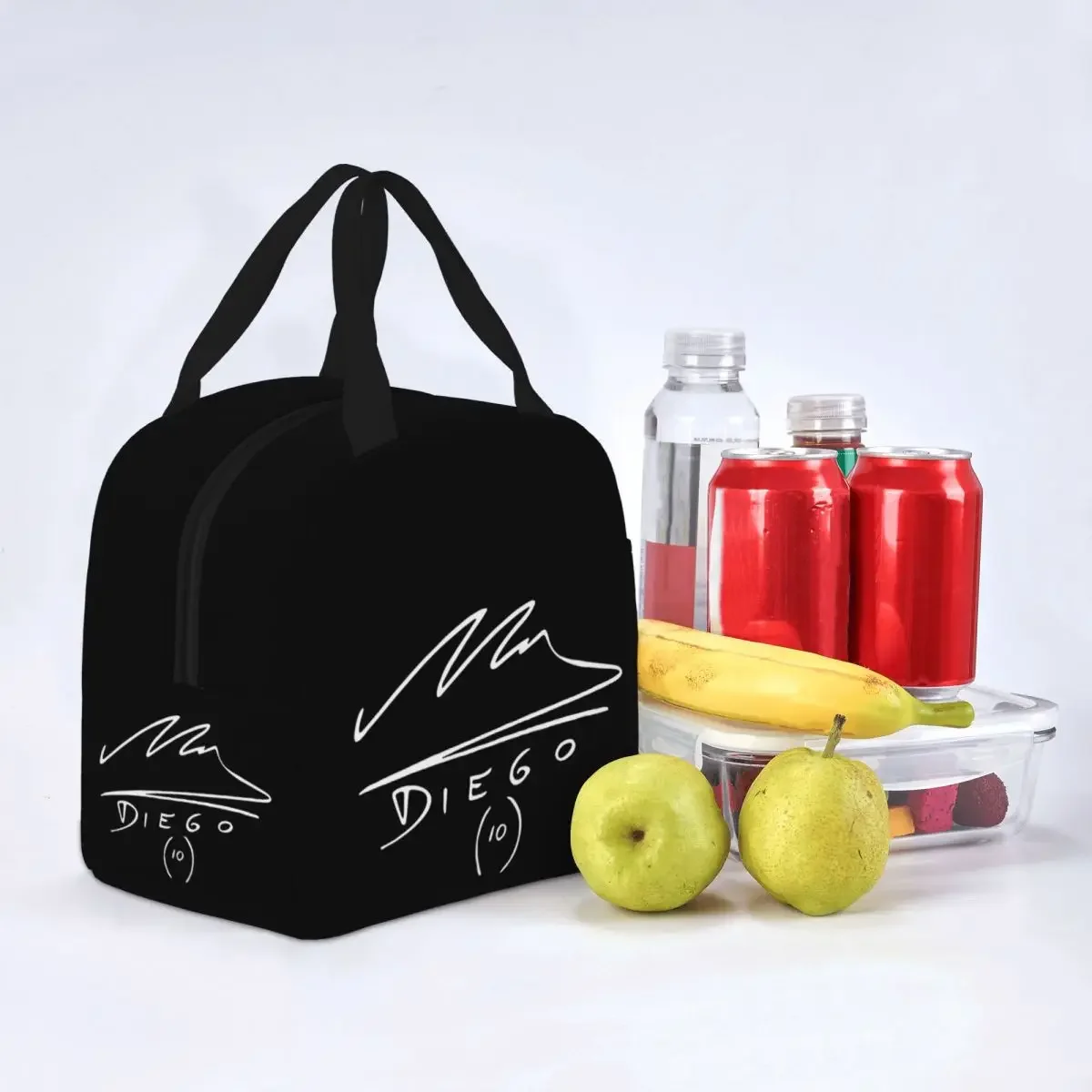 Diego Armando DIOS Insulated Lunch Cooler Bag Lunch Container Maradona Argentina Football Soccer Legend Tote Lunch Box Food Bag