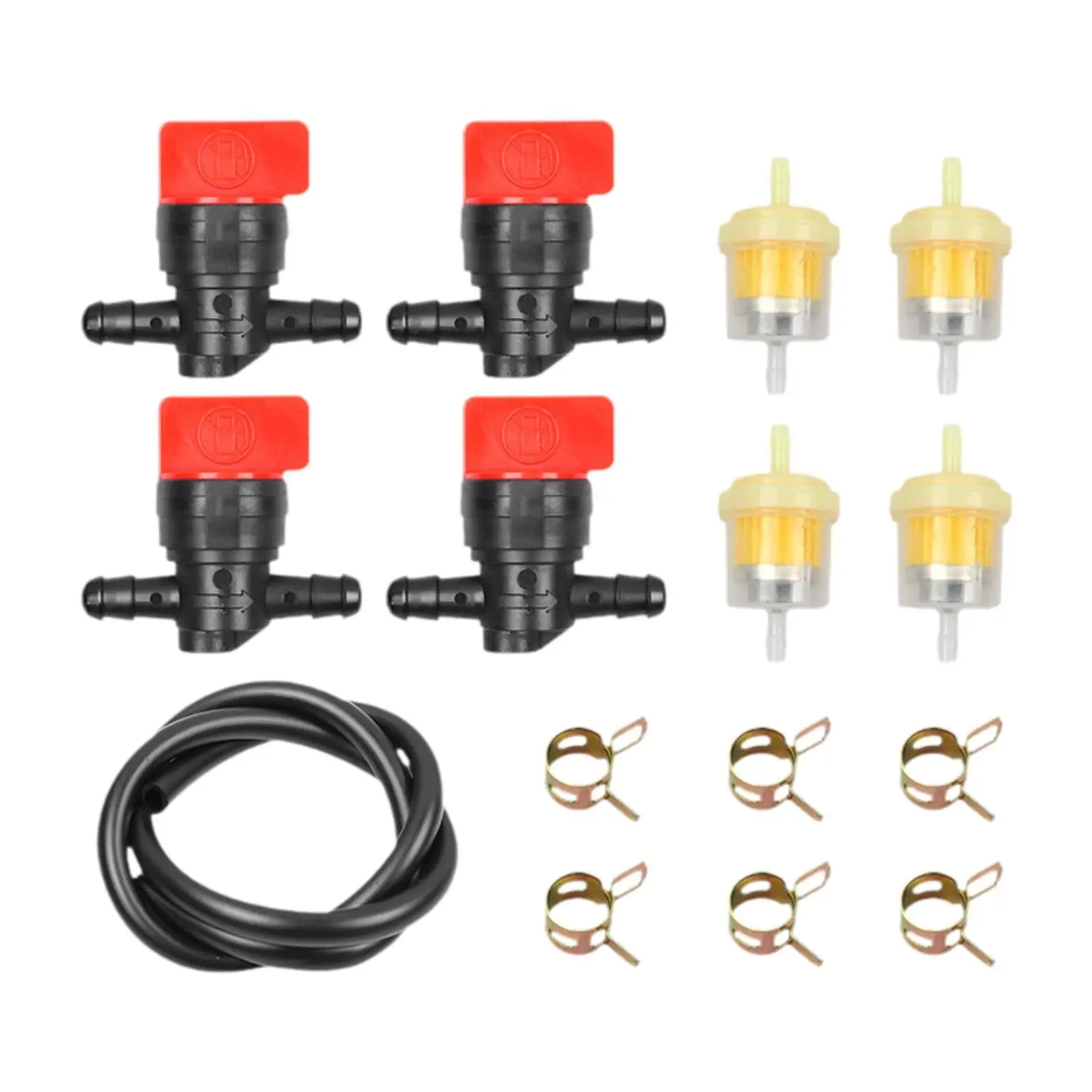 

Universal Inline Fuel Shut Off Valve Plastic Metal Petcock Switch for Garden Equipment Replacement