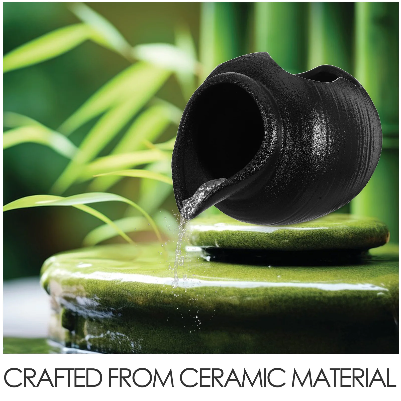Garden Water Fountain Landscape Waterfall Jar Circulating Decorative Ceramic Outdoor Courtyard