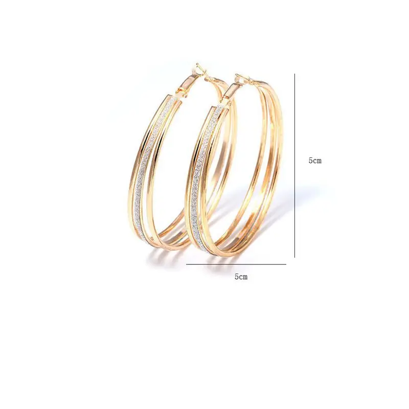 1Pair Classic Round Big Hoop Earring Round Loop Circle Gothic Punk Hoop Earring Large Size Earrings for Women Fashion Jewelry