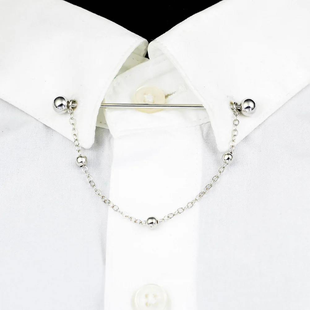 

Collar Pin Round Ball Copper Material Electroplate Finish Shirt Collar Decoration for Daily Formal Party Wedding Business