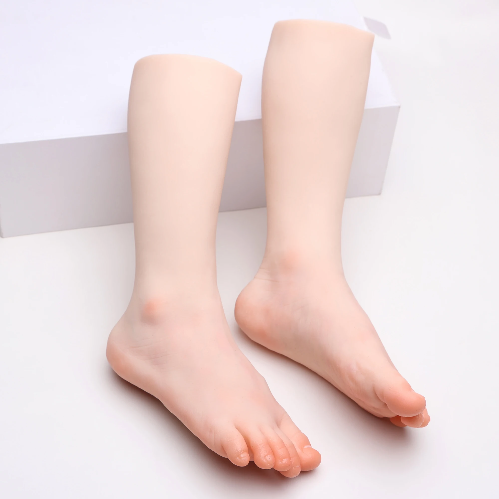 Long leg Silicone Kids Child Foot Model Cloned Fake Nail Plastic Mannequin Sketch Medicine Stage Manicure Practice Props DZW27