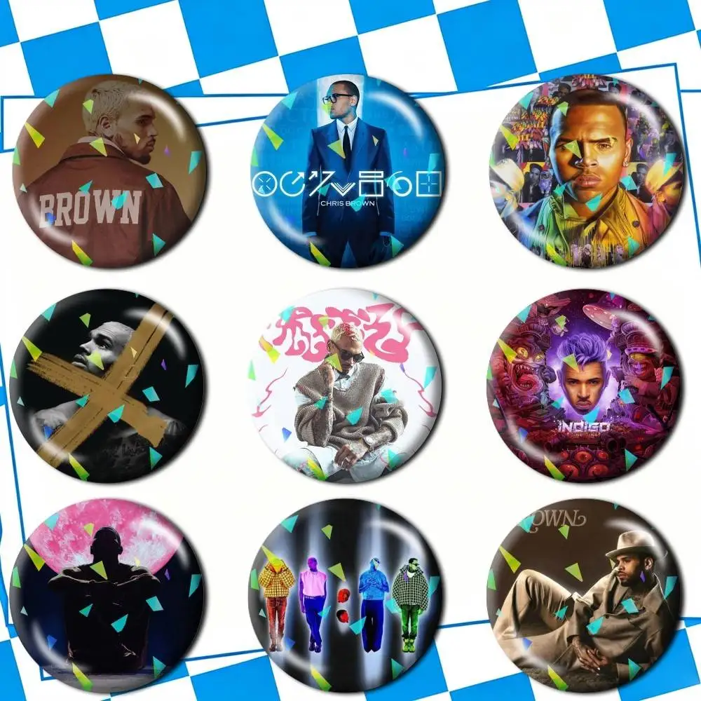 

BROWN King of RxB C-Chris B-Brown Brooch Badge Backpack Hat Decoration Friendship Gift Custom Supported