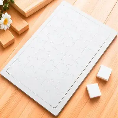 Rompecabezas de transferencia de calor DIY de madera A4, piezas en blanco, rompecabezas de transferencia de calor para niños, juegos de fiesta, regalos de reuniones familiares