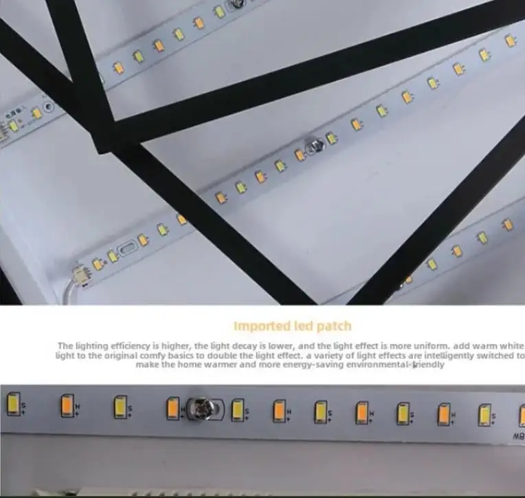 

Square Led Living Room Bedroom Simple Modern Atmosphere Rectangular Creative Personality Fashion Ceiling Lamp