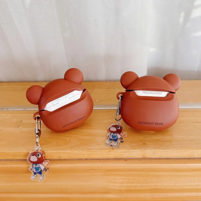 Custodia Dropout Bear per AirPods 4 Airpod 1 2 3 Pro Pro2 Auricolari Bluetooth Scatola di ricarica Custodia protettiva per auricolari