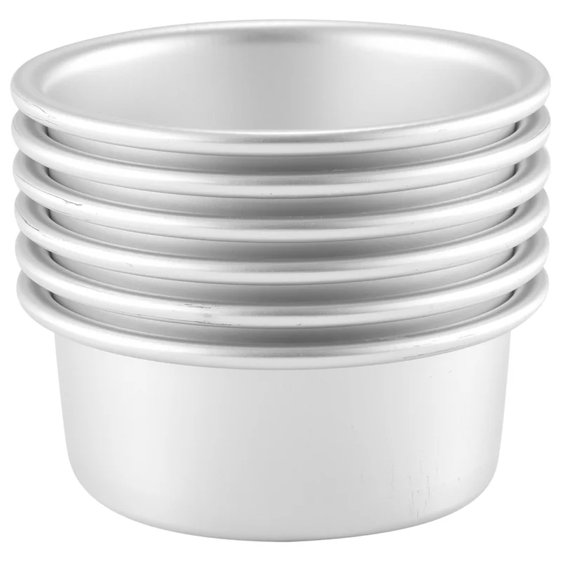 라운드 티어 베이킹 케이크 팬 세트, 베이킹 스팀 베이킹 라운드 케이크 팬, 미니 케이크 팬 6 개, 4 인치