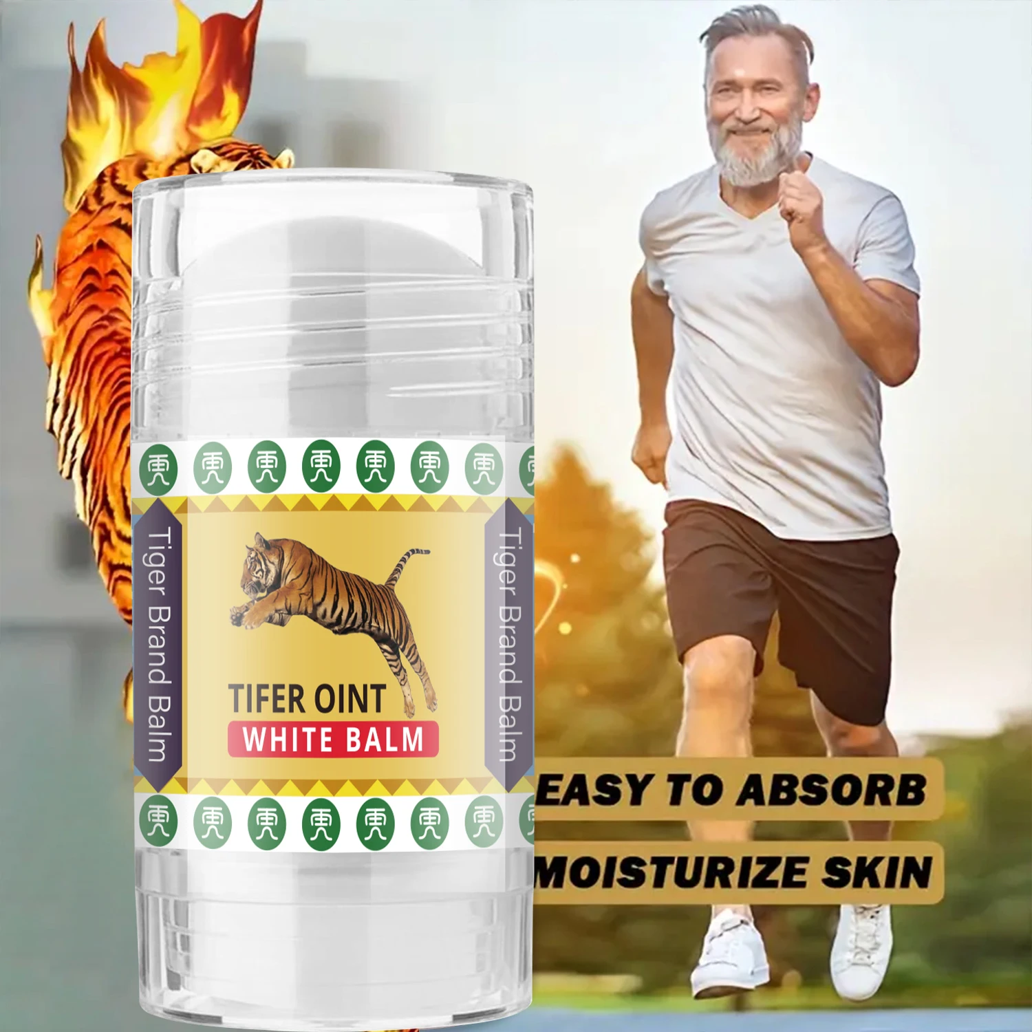 كريم تدليك الجسم النمر، يحتوي على خليط من فيتامين E وزيت الزيتون، مرطب عميق، سهل الاستخدام، غير دهني